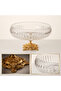 Crystal Decorative Cut Glass Metal Footed Presentation Bowl - 2