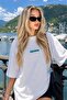 Women's Oversize T-Shirt Aquarius Printed White – Crew Neck, Comfortable Fit, 100% Cotton - 5