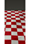 Red Checkered Curtain (150X70Cm) - 2