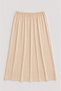 Women's Beige Cotton Combed Cotton Skirt Inner Lining, Non-Visible Petticoat, Flexible Elastic Waist, Long Length - 7