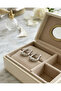 Brass silver color hollow rose earrings - 4