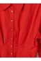Özmarka New Season Red Pleated Women's Shirt - 8