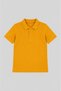 Girls & Boys Unisex Mustard 100% Cotton Polo Collar Short Sleeve 2-Piece T-Shirt - 2