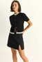 Women's Lace Detailed Buttoned Short Sleeve Knitwear Black Cardigan - 6