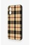 Omix X5 Compatible Cream Plaid Patterned Silicone Case - 4