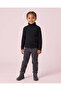 Girls Black Turtleneck Cable Knit Pullover - 2