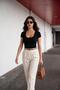 Women's Square Neck Bodysuit - 3