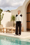 Mono Chic Suit with Shirt and Trousers 5213 Cream Brown - 2