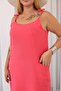 Plus Size Muslin Fabric Dress with Lace Detail and Pockets - 7
