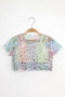 Girl's Tulle Crop Top, Multi-Colored. - 4