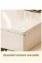 Vanity Desk, Makeup Dressing Table Vanity Bench with Locker, Multifunctional Dresser Makeup Storage Cabinet with Drawers for Women and Girls, White 100cm - 5