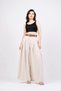 Women's Summer Stone Belt Detailed Double Pleated Elastic Waist Wide Leg Pants 30151 - 2