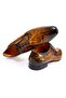 Tan Color Lace-Up Genuine Leather Leather Sole Men's Shoes - 2