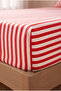 Striped Single Bed Sheet Set |   Cotton |   100X200 cm Mattress Compatible Elastic Sheet, 1 Piece 50X70 cm Pillowcase |   Stylish and Elegant - 2