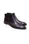 Black Color Laceless Genuine Leather Men's Boots