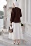 Ruffled Front Shirt Brown Hm2949 - 5