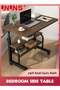 Bedroom Side Table,Small Standing Desk Adjustable Height,Rolling Computer Desk,Mobile Standing Desk with Wheels,Portable Stand Up Desk,Tall Computer Table,Adjustable Desktop Sit Stand Desk - 6