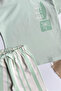 Boy's Back Printed T-Shirt and Shorts Set Water Green - 3