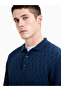 Men Box Knit Sweater With Collar - 3