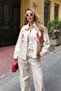 Natural Colored Embroidered Gabardine Jacket - 5103 - 6