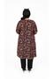 Women's Large Size Crispy Pattern Drawstring Tunic - 5