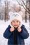 1-4 Years Old Boy's Plush Fleece Beret with Figure