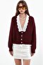 Buttoned and Collar Detailed Knitwear Cardigan - 5