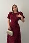 Burgundy Rose Dress - 3