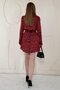 Red Leopard Patterned Satin Dress - 4