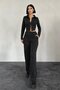 Black Shirt and Pants Tracksuit Set