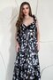 Black Chiffon Draped Dress - 3