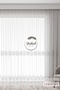 1-3 Regular Pleated Modern Silver Diamond Patterned Leyla Tulle Curtain - 2