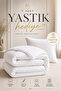 White Cotton Single Size Silicone Filled, Breathable, Four Season Quilt with 1 Pillow as a Gift - 3