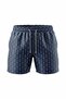 Egyptian Men's Geometric Floral Patterned Swim Shorts Navy Blue - 4