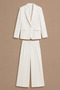 Ecru Blazer Palazzo Suit - 3