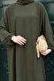 Giy-Çık Comfortable Oversize Bat Sleeve Elif Suit-Khaki - 4