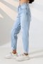 Girls/Women's Ripped Detailed High Waist Relaxed Boyfriend Fit Denim Jeans - 6