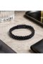 Black Double Row Beaded Men's Leather Bracelet – Stylish Gift Boxed Model - 3