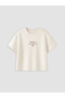 Ecru Crew Neck Girls' Set - 2