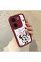 Tecno Camon 20 Compatible Case Camera Protector Minnie Pattern Maroon Lover Couple Silicone Phone Case - 2