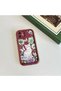 iPhone 11 Pro Compatible Case Camera Protective Case with Cat Burgundy Lover Couple Silicone Phone Case - 7