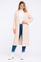 Women's Plus Size, Powder, Striped Fabric, Pocket Cap, Long Cardigan 65N39611 - 4