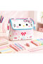 Cute Cat Hello Kitty Patterned Pink Extra Large Size Pen Holder Makeup Bag Baby Care Travel Handbag - 4
