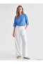 Lcw Vision Blue Women's Three Quarter Sleeve Knitwear Sweater - 2