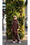 Women's Hijab Stripe Detailed Zippered Tracksuit Set