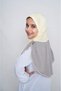 Girls Hijab for Kids – Stylish Two-Tone Modest Islamic Headscarf for Muslim Girls, Kids Hijab with Decorative Pearl Details & Scalloped Trim - 4