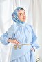 Twill Silk Scarf Watercolor Baby Blue - 3