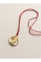 Steel Apparatus Gold Angel Figured Adjustable Necklace with String