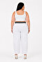 Plus Size Mom Elastic High Waist Cotton Women's Pants - 4