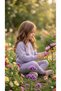 Girl's Tracksuit Set Sweatshirt Bottoms Cotton Two Yarns Seasonal Casual Combination 3-4-5-6-7 Years Old 1 Size Larger Preferred - 6